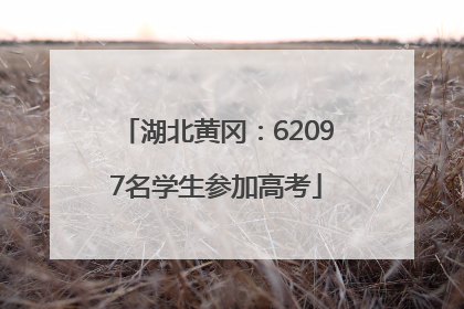 湖北黄冈：62097名学生参加高考