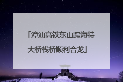 漳汕高铁东山跨海特大桥栈桥顺利合龙
