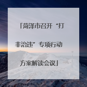 菏泽市召开“打非治违”专项行动方案解读会议