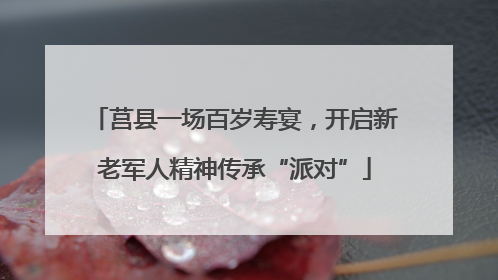 莒县一场百岁寿宴，开启新老军人精神传承“派对”