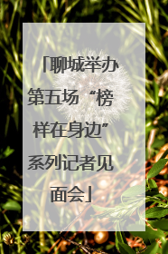 聊城举办第五场“榜样在身边”系列记者见面会
