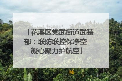 花溪区党武街道武装部：联防联控保净空 凝心聚力护航空