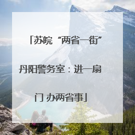 苏皖“两省一街”丹阳警务室：进一扇门 办两省事
