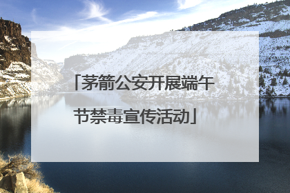 茅箭公安开展端午节禁毒宣传活动