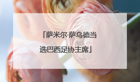 萨米尔·萨乌德当选巴西足协主席