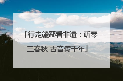 行走赣鄱看非遗：斫琴三春秋 古音传千年