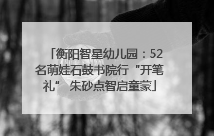 衡阳智星幼儿园：52名萌娃石鼓书院行“开笔礼” 朱砂点智启童蒙
