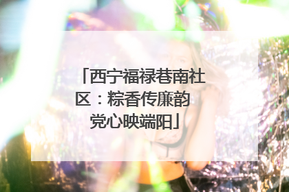 西宁福禄巷南社区：粽香传廉韵 党心映端阳