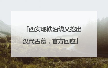西安地铁沿线又挖出汉代古墓，官方回应