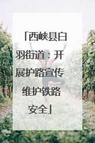 西峡县白羽街道：开展护路宣传 维护铁路安全