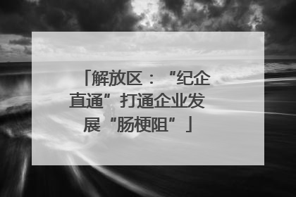 解放区：“纪企直通”打通企业发展“肠梗阻”