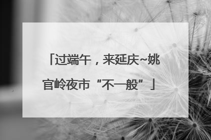 过端午，来延庆~姚官岭夜市“不一般”
