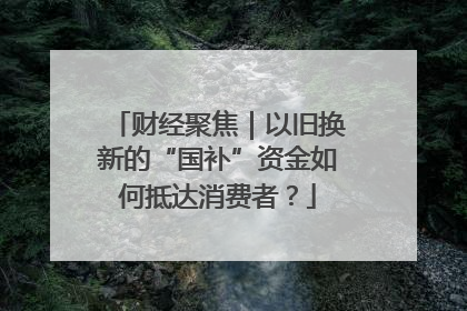 财经聚焦｜以旧换新的“国补”资金如何抵达消费者？