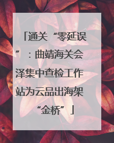 通关“零延误”：曲靖海关会泽集中查检工作站为云品出海架“金桥”