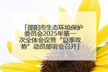 邵阳市生态环境保护委员会2025年第一次全体会议暨“夏季攻势”动员部署会召开