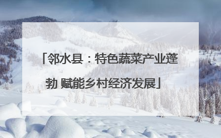 邻水县：特色蔬菜产业蓬勃 赋能乡村经济发展