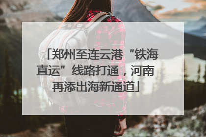 郑州至连云港“铁海直运”线路打通，河南再添出海新通道