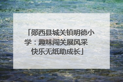 郧西县城关镇明德小学：趣味闯关展风采 快乐无纸助成长