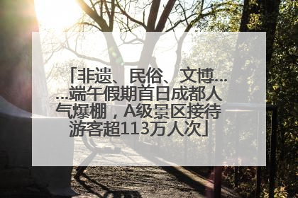 非遗、民俗、文博……端午假期首日成都人气爆棚，A级景区接待游客超113万人次