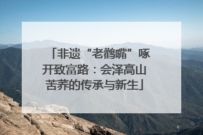 非遗“老鹳嘴”啄开致富路：会泽高山苦荞的传承与新生