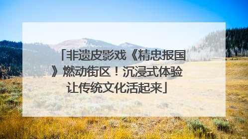 非遗皮影戏《精忠报国》燃动街区！沉浸式体验让传统文化活起来