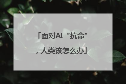 面对AI“抗命”，人类该怎么办
