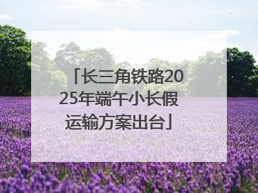 长三角铁路2025年端午小长假运输方案出台