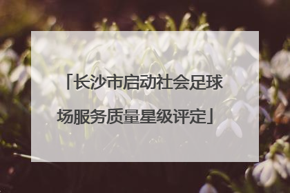 长沙市启动社会足球场服务质量星级评定