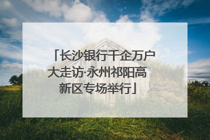 长沙银行千企万户大走访·永州祁阳高新区专场举行