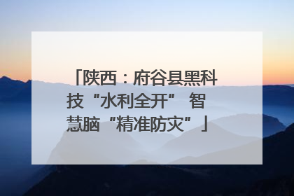 陕西：府谷县黑科技“水利全开” 智慧脑“精准防灾”