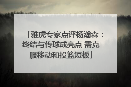 雅虎专家点评杨瀚森：终结与传球成亮点 需克服移动和投篮短板