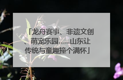 龙舟赛事、非遗文创、萌宠乐园……山东让传统与童趣撞个满怀