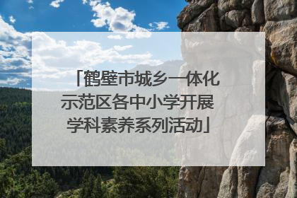 鹤壁市城乡一体化示范区各中小学开展学科素养系列活动
