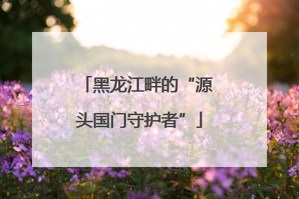 黑龙江畔的“源头国门守护者”
