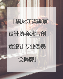 黑龙江省勘察设计协会冰雪创意设计专业委员会揭牌