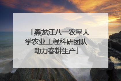 黑龙江八一农垦大学农业工程科研团队助力春耕生产