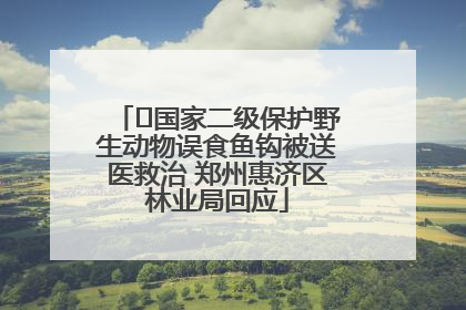 ﻿国家二级保护野生动物误食鱼钩被送医救治 郑州惠济区林业局回应