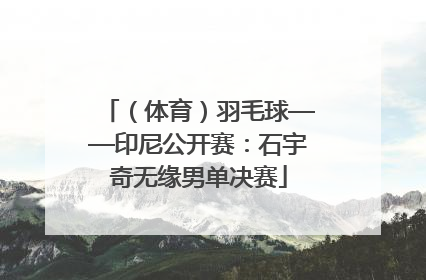 （体育）羽毛球——印尼公开赛：石宇奇无缘男单决赛