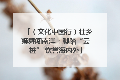 （文化中国行）壮乡狮舞闯南洋：脚踏“云桩” 饮誉海内外