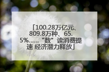 100.28万亿元、809.8万种、65.5%……“数”读消费提速 经济潜力释放
