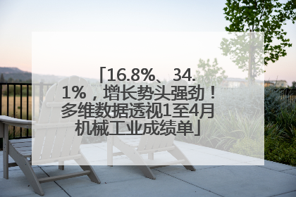 16.8%、34.1%，增长势头强劲！多维数据透视1至4月机械工业成绩单