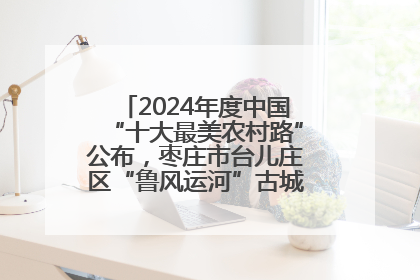 2024年度中国“十大最美农村路”公布，枣庄市台儿庄区“鲁风运河”古城文化廊道上榜！