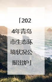 2024年青岛市生态环境状况公报出炉