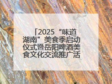 2025“味道湖南”美食季启动仪式暨岳阳啤酒美食文化交流推广活动举办