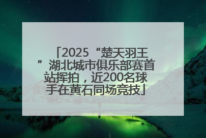 2025“楚天羽王”湖北城市俱乐部赛首站挥拍，近200名球手在黄石同场竞技