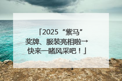 2025“紫马”奖牌、服装亮相啦→快来一睹风采吧！