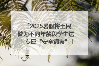 2025暑假将至民警为不同年龄段学生送上专属“安全锦囊”