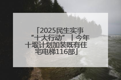 2025民生实事“十大行动”丨今年十堰计划加装既有住宅电梯116部