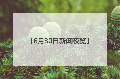 6月30日新闻夜览