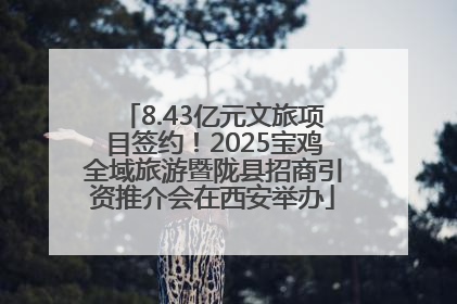 8.43亿元文旅项目签约！2025宝鸡全域旅游暨陇县招商引资推介会在西安举办